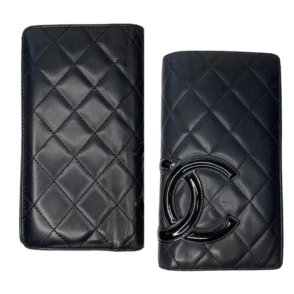 CHANEL Cambon Black Quilted Lambskin Leather Wallet - Picture 5 of 16